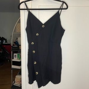 Black Open Back Romper